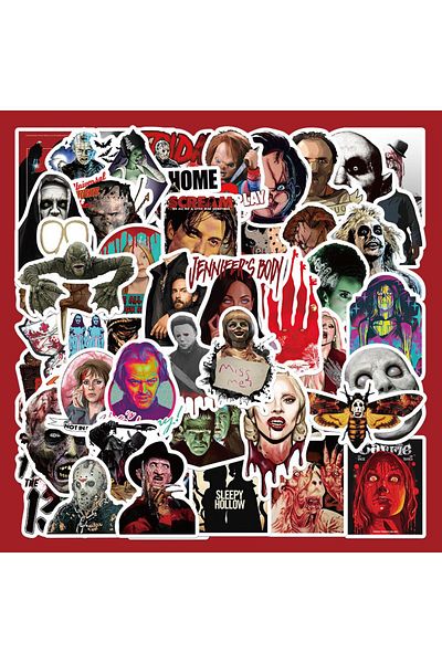 Choice Et231224dark 50pcs/bag Dark Figure, Killer Pattern Stickers Suitable For Scary Parties, Notebooks, W
