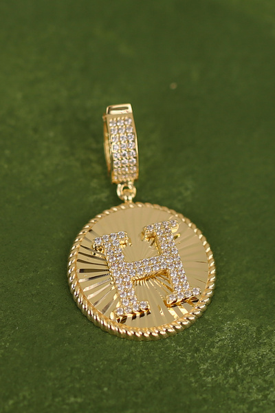 Çgk Çiğdem Gürel Kuyumculuk H Harfi Altın Kolye Ucu