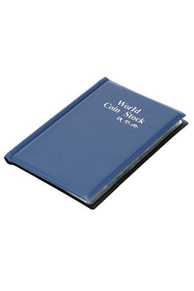 Choice ألبومات حامل العملات المعدنية الصغيرة باللون الأزرق، حقيبة تخزين العملات المعدنية الصغيرة، منظم الأموال لجمع العملات المعدنية، 120 قطعة