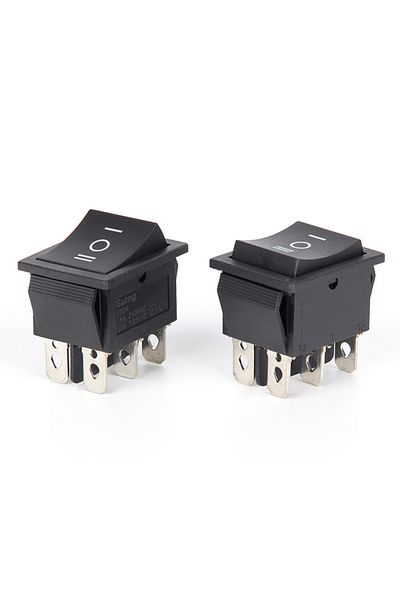 Choice Black 2pcs Rocker Switch 6 Pins 3 Position On/off/on Ac 20a/125v 16a/250v Dpdt Car Boat Black Switch