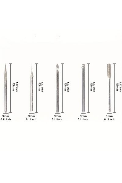 Choice 30pcs/set Diamond Burr Bits, Drill Bit Set For Rotary Tools Metal Woodworking Router Sanding Carv...