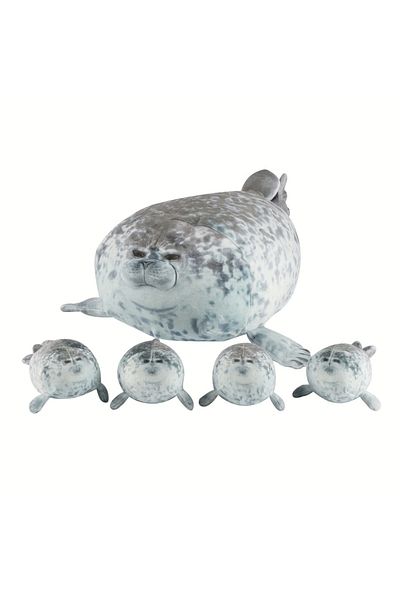Choice Set 40cm Plush Blob Seal Pillow Mother With Four Kids Seal Chubby 3d Novelty Sea Lion Doll Stuffed T