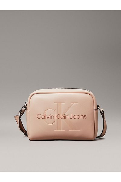 Calvin Klein Women's Brand Logo Shoulder Strap Compartment Casual Pink Shoulder Bag K60K 612220 -0Jx
