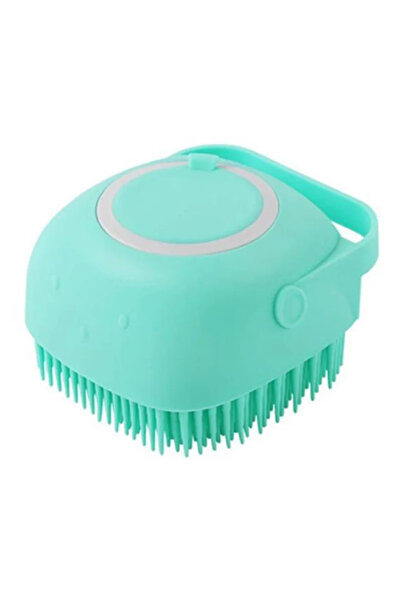 Choice As the pictures Square Blue Bathroom Puppy Big Dog Cat Bath Massage Gloves Brush Soft Safety Silico