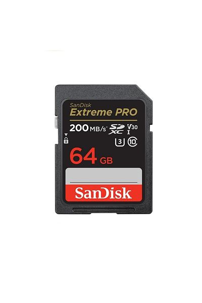 SanDisk بطاقة SD Extreme Pro بسعة 64 جيجابايت 64 جيجابايت 128 جيجابايت 256 جيجابايت 512 جيجابايت U3 4K قراءة تصل إلى 200 ميجابايت/ثانية C10 V30 Uhs-i SDXC