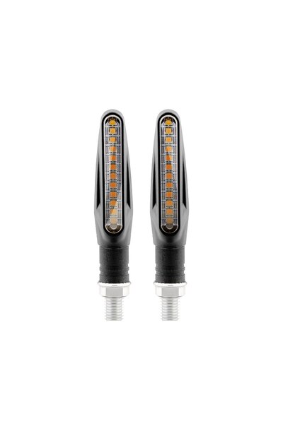 Choice قطعتان من مصابيح إشارة الانعطاف LED للدراجات النارية، مؤشر وامض متدفق ...