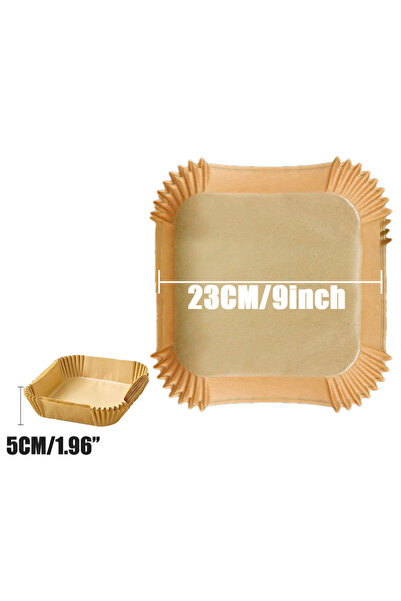 Choice 100 قطعة مربعة 23 سم 50/100 قطعة بطانة ورقية كبيرة لمقلاة الهواء للاست...