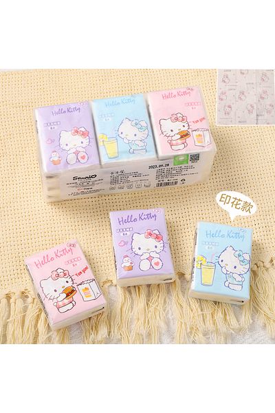 Choice Kt C 9pcs Hello Kitty Sanrio Tissue Pochacco Kawaii Cartoon Printed Handkerchief Cute Girl Portabl