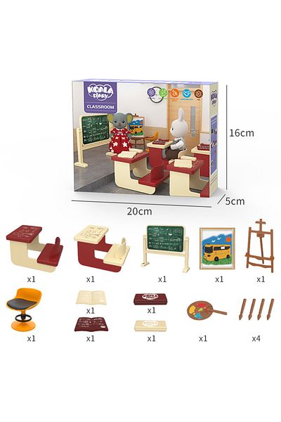 MSFTOYS Fde67428 1:12 Dollhouse Koala Miniature Simulation Classroom Scene Accessories Drawing Tool Miniatur