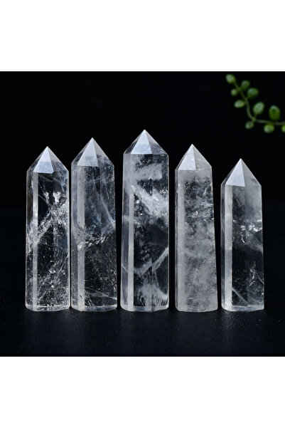 Choice 80-90mm 1pc 1PC Natural Clear Quartz Column Transparency White Crystal Point Healing Stone Hexagonal