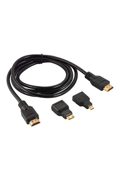 Choice 1m Black Mini Hdtv Adapter Micro Hdtv Connector Cable 3 In1 1m 1.5 Meters Hd High Quality Compatible
