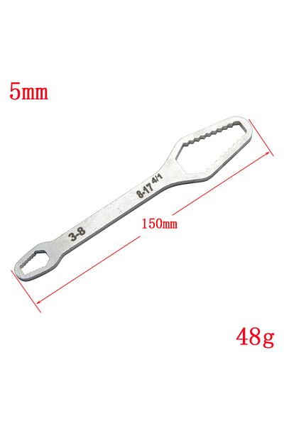 Choice Silver 3-17mm 3-17mm 3 To 17 Silvery Multifunctional Double End Box Wrench Hexagon Double End Solid