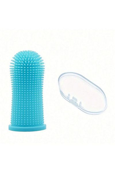Choice Blue Pet Finger Toothbrush Cleaning Products For Cats And Dogsoral Cleaning Toothbrushessilicone Bri