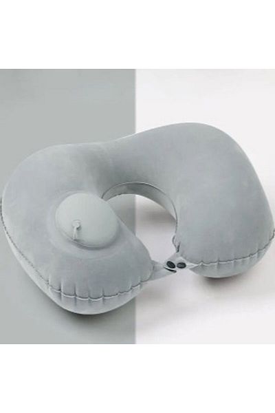 Choice Grey (1PC)inflatable Pillow Travel Tpu Pressed U-shaped Pillow Outdoor Travel Portable Neck Protecti