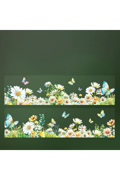 Choice S21278-6 6style 200cm/roll Flowers Pet Tape Shell Light Landscaping Handbook Diy Material Loop Stick