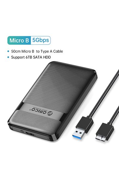 Orico Usb3.0 Hdd Case 2.5 Inch Sata To Usb3.0/type-c Hdd Enclosure 6gbps Max Usb-c External Sata Hdd