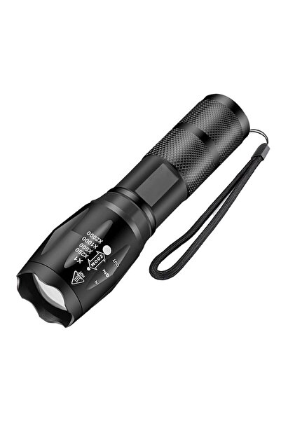 Choice Black High Power Led Flashlights Camping Torch 5 Lighting Modes Aluminum Alloy Zoomable Light Waterp