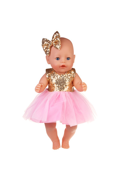 Choice فستان ترتر CL-0104-1 ملابس دمية لدمية مولودة جديدة مقاس 17 بوصة و43 سم، دمية رائعة لحفلات لم الشمل