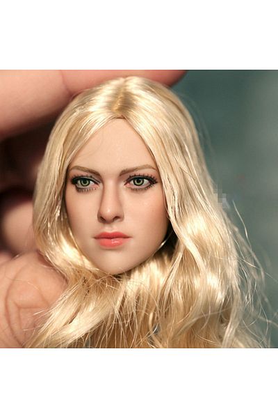 Choice KIMI TOYS KT004 1/6 Gold Hair Girl Head Sculpt European American Female Head Carving Fit 12" Fema...