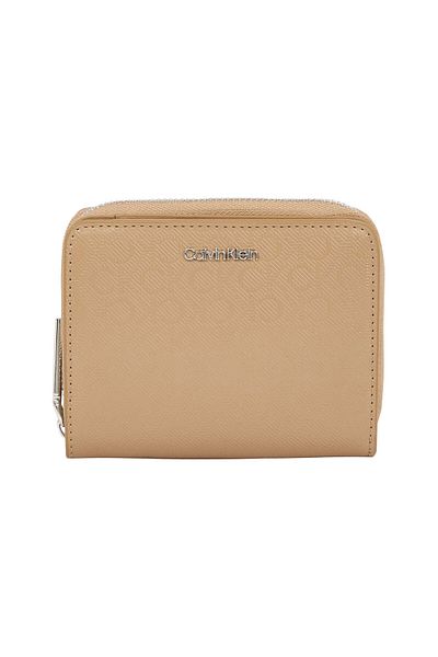 Calvin Klein Portofel de damă din piele neagră cu logo CK Monogram și card suplimentar - K60K 612825 -0GJ