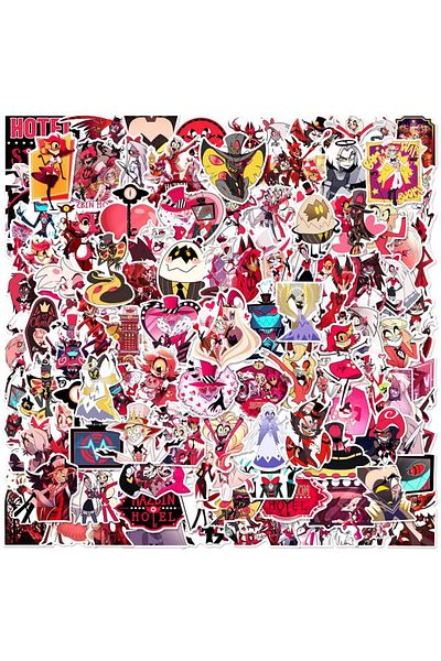 Choice 112pcs-ab 56/112pcs Anime Hazbin Hotel Stickers Phone Case Waterproof Sticker Diy Laptop Luggage Gif