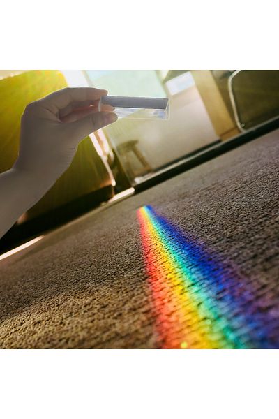 Choice 25x25x80mm Triangular Prism BK7 Optical Prisms Glass Physics Teaching Refracted Light Spectrum Ra...