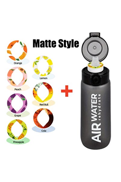 Choice 750ml 7 rings Matte Black 750ml/25oz Fruit Flavor Water Bottle 0 Sugar 0 Calories Sports Drinking Cu