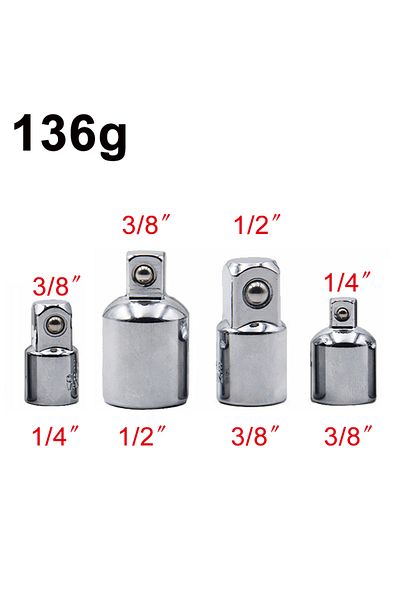 Choice Variable Diameter Sleeve Square Sleeve Adapter 4pc Big Fly Middle Fly Small Fly Adapter 1/2 3/8 1...