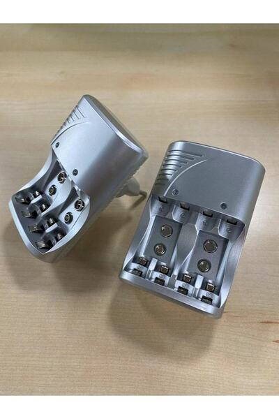 PUJIMAX شاحن بطارية ذكي مزود بـ 4 فتحات 9 فولت، محول بطارية AA وNiMH وNiCd 1....