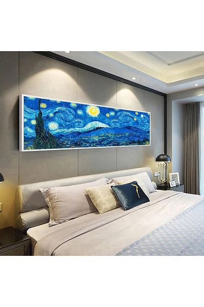 Choice 30x80cm 80 * 30cm 30x80cm Diy Diamond Painting Van Gogh's Starry Sky Pattern Large-sized Diamond Pai