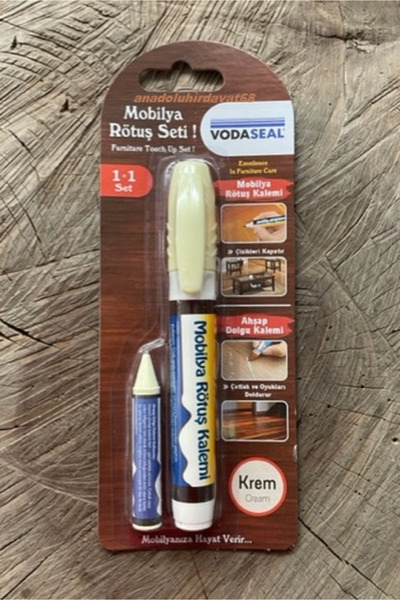 Vodaseal KREM RENK AHŞAP MOBİLYA ÇİZİK KALEMİ MOBİLYA RÖTÜŞ KALEM SETİ