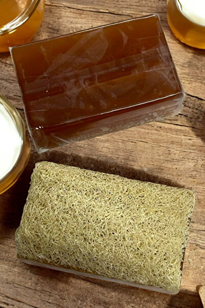 EM AMANOS BEAUTY Doğal Kabak Lifli Ballı Sütlü Sabun Yaşlanma Karşıtı Etki Cilt Bariyerini Güçlendirir Nemlendirir