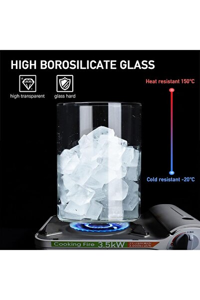 Generic 4 Pack Glass Storage Jars with Airtight Bamboo Lid 600ML