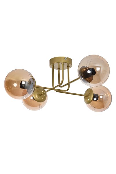 Modavize Sapphire Modern Design Living Room Bedroom Kitchen Antique Color Honey Glass 4-Piece Chandelier