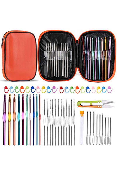 Choice KRABALL 54PCS Crhet Needles Set Crhet Hooks Kit Ergonomic Knitting Nee...