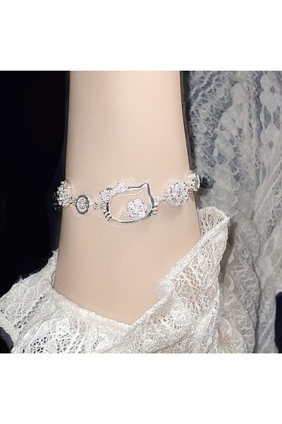 Choice Hello Kitty Shoulian Sanrio Hello Kitty New All-diamond Bracelet Light Luxury High-end All-diamond B