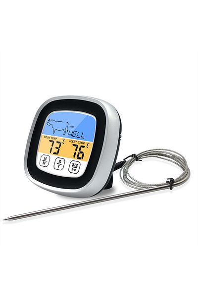 Choice Black Digital Meat Kitchen Thermometer Stainless Waterproof Meat Temperature Probe Home Food Electro