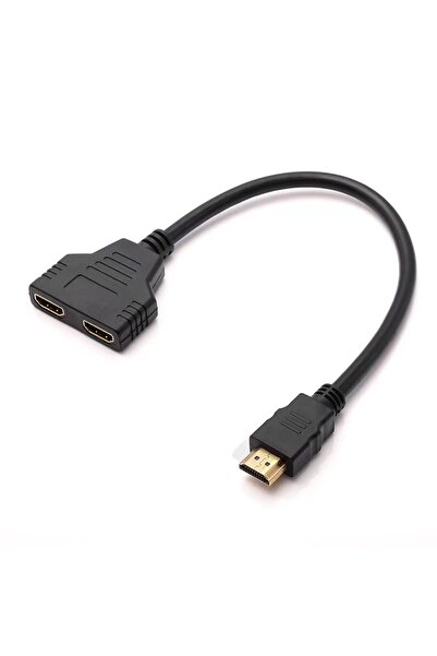 Choice كابل موزع HDMI أسود بطول 0.3 متر، محول مخرج فيديو متوافق مع أجهزة إكس بوكس وبلاي ستيشن 3 و4 وأقراص DVD وHDTV وأجهزة الكمبيوتر الشخصية
