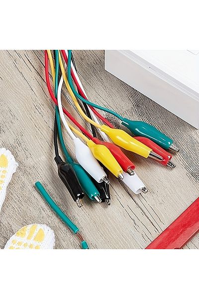 Choice 1 مجموعة/10 قطعة مقاطع التمساح الكهربائية لتقوم بها بنفسك موصلات اختبار التمساح مزدوجة نهاية التمساح كليب روا...