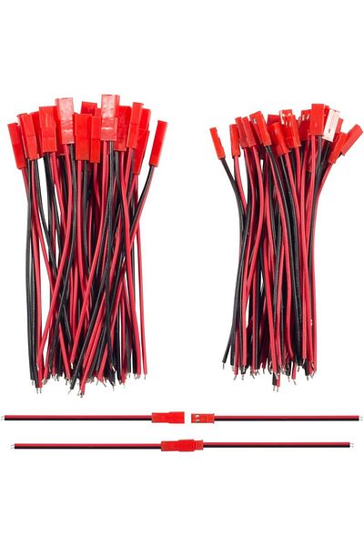 Choice 20pcs 100mm 150mm 200mm JST Male Female Connector Plug For RC Lipo Battery Car Boat Drone Airplan...