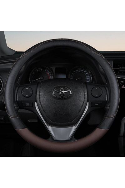 Choice Brown Car Steering Wheel Cover, Universal 15 Inch Breathable Anti Slip Steering Wheel Cover Car Inte