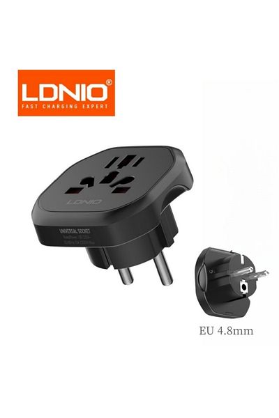 Choice LDNIO Universal Travel Adapter EU Kr Plug Adaptor To Universal European To American Plug 48mm Con...