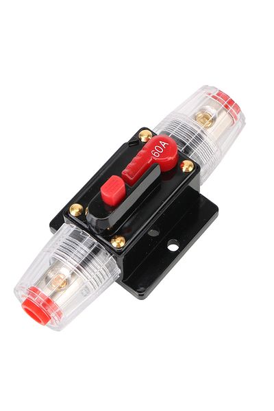 AINYSZIN 60a 24v 12v 60a/100a Car Battery Fuse Automatic Reset Audio Stereo Amplifier Fuses Overload Protecti