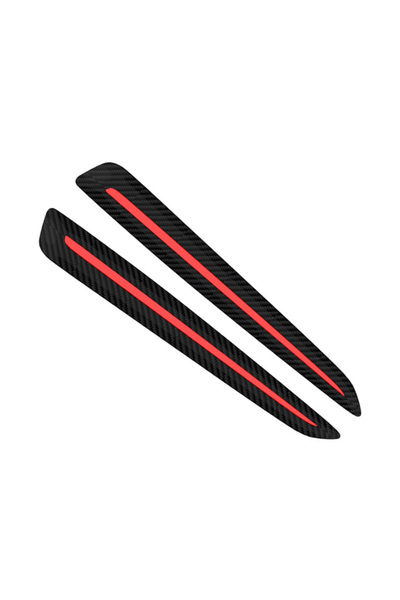 Choice 30cm red black 2pieces Red Black Car Edge Car Stickers Bumper Protecto...