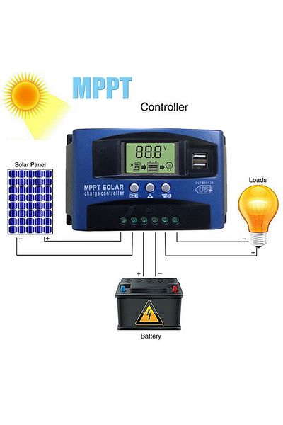 Choice Solar MPPT 100A 60A 50A 40A 30A Charge Controller Dual USB LCD Display 12V 24V Solar Cell Panel C...