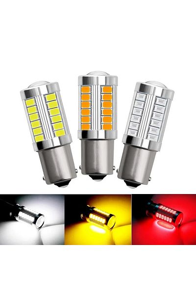 Choice 1157 Bay15d P21/5w أحمر 2x 1156 1157 P21/5w Bay15d 7440 7443 3157 33smd مصابيح فرامل فائقة السطوع للضباب