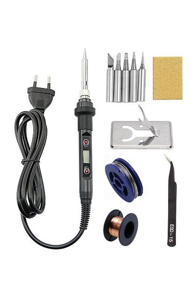 Choice Adjustable Temperature Solder Iron 80W 220V / 110V LCD Electric Soldering Iron Welding Repair Tools