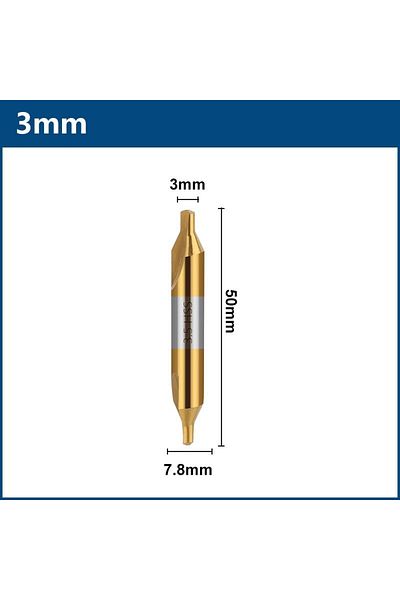 Choice 3.0mm Xcan Hss Center Drill Bit 1.0-6.0mm 60 Degree Countersinks Angle Bit Metal Centering Dril Bit