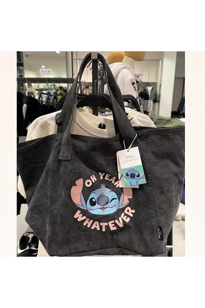 Choice Stitch Cartoon Handbags Large Capacity Anime Tote Casual All-match Satchel Women's Fashion Storag...