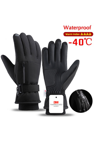 Choice1 قفازات M GOL112 للرجال للشتاء مقاومة للماء لركوب الدراجات والرياضات الخارجية والجري والدراجات النارية والتزلج وشاشة تعمل باللمس